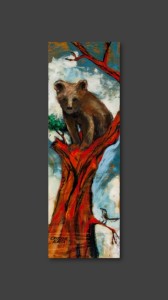 Bear Cub in Tree- Woodland Series